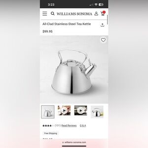 All-Clad stainless steel tea kettle